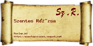 Szentes Rózsa névjegykártya